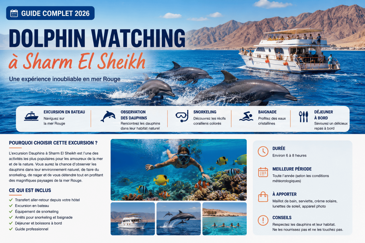 Observation des dauphins à Sharm El Sheikh – Guide complet 2026